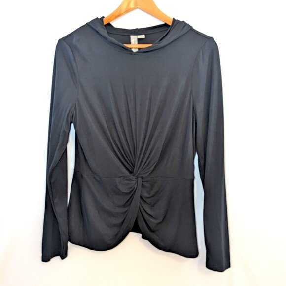 Sweaty Betty | Tori Twist Front Black Hooded Pullover Long Sleeves | Size 6 - Picture 6 of 12